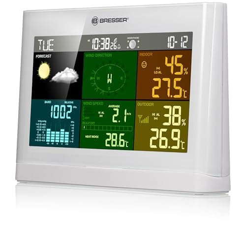 BRESSER Comfort Station Météo 5 En 1 Avec Ã‰cran Couleur Blanc
