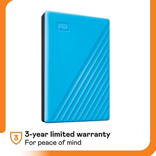WD 6To My Passport Disque Dur Externe Portable, Parfait pour sauvegarde et stockage, Sauvegarde et protection par mot de passe, compatibilité avec PC, Xbox et PS4,