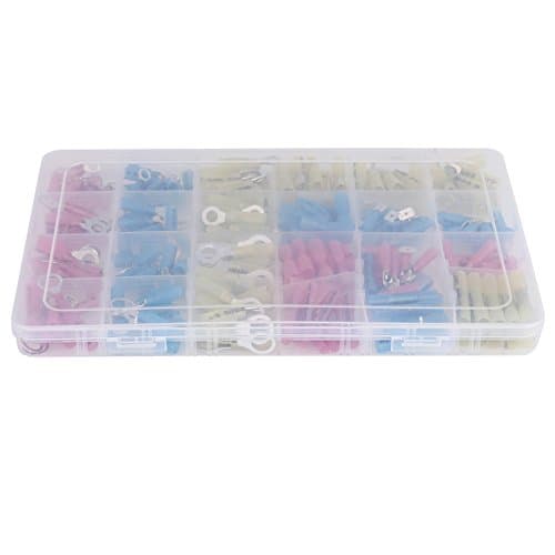 Lot de 240 connecteurs thermorétractables isolés thermiques et électriques avec bornes de fils Rouge & Bleu & Jaune