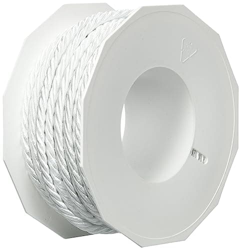 C.E. Pattberg MOSEL Ficelle blanc, 25 m de Cordelette Tissée, Largeur 4 mm, Accessoire pour Décoration, Bricolage, Travaux Manuels et Emballage Cadeau