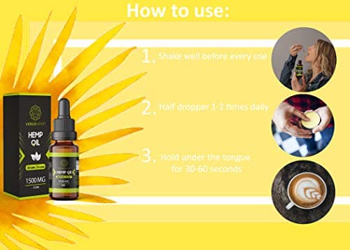VerusHemp Le chanvre 1500 mg Liquide | Forte de haute qualité | Natural Ingredients | suitable for Vegans & Vegetarians 10ml Hemp seed oil
