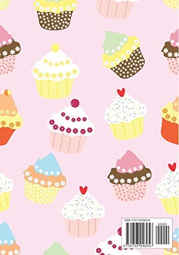 Notebook: Cute Cupcake Print Journal For Kids | 120 Pages, Lined, 7 x 10 in (17.78 X 25.4 cm)