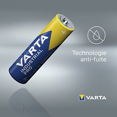 VARTA Piles AA, lot de 40, Industrial Pro, Batterie Alcaline, 1,5V, pack de stockage en emballage écologique, Made in Germany [Exclusif sur Amazon] | Mignon-Piles LR6, Made in Germany, conservation jusqu'à 10 ans, pour l'industrie, atelier, appareils de mesure