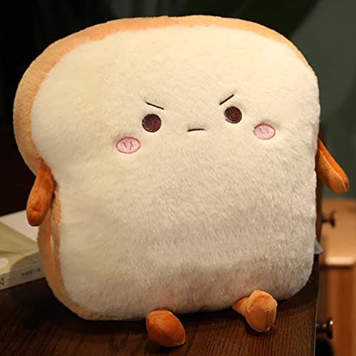 Générique Oreiller en Peluche Toast | Coussin Chauffe-Mains en Peluche - Décor à la Maison Mignon Coussin Chauffe-Mains pour canapés canapés Lits chaises Bureaux