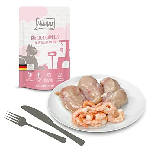 MjAMjAM - nourriture humide premium pour chats - pack d'essai, pack de 12 (12 x 125 g), sans céréales avec supplément de viande