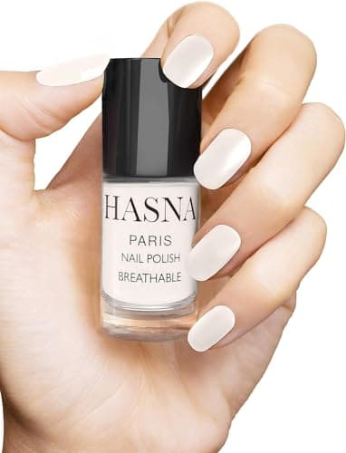 Hasna Paris - Vernis à Ongles Halal - Éco-Responsable - Brillance et Longue Tenue - Facile à Appliquer - 6ml (CREME)