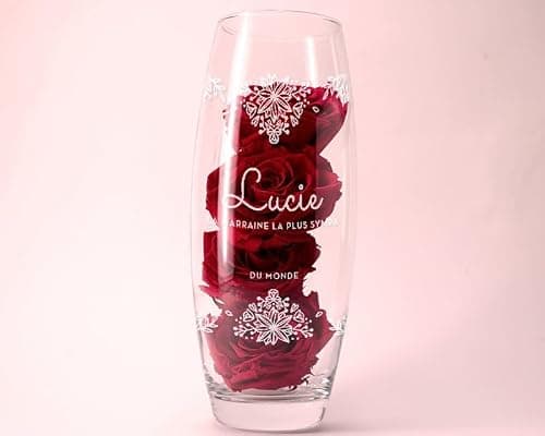 CADEAUX.COM - Vase Ovale Personnalisable pour Femme de 50 Ans - Vase Personnalisé - Message Personnalisable - Cadeau Anniversaire - Cadeau Femme