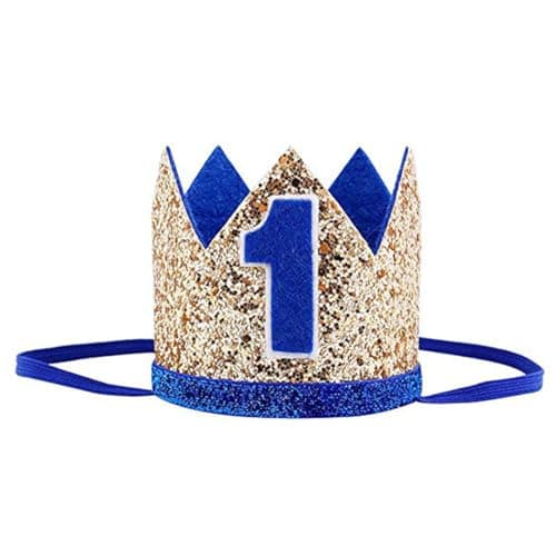 VAEIORP 1 pcs 1 Year Old Baby Birthday Party Crown For Boys Birthday