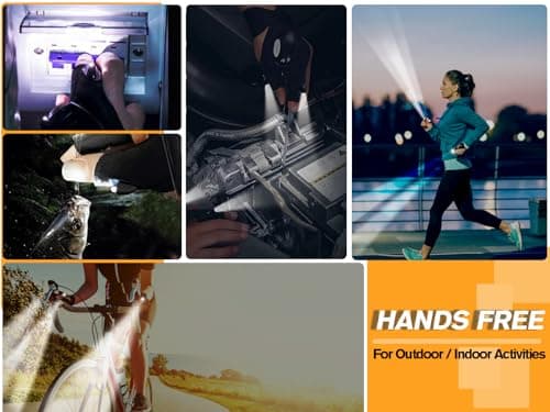 LANANUVO Gants Pêche LED USB Rechargeable Lumières Étanches, Cadeau Homme, Idee Cadeau Homme Noel, Gants de Travail sans Doigts Lumière Puissante, Cadeau Papa d'anniversaire, Gadget Insolite Utile