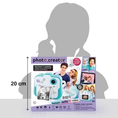 Canal Toys - Appareil Photo Instantané Enfant - Selfie & Caméra Vidéo - 4 Rouleaux de Papier d'Impression pour 250 Photos - Cadeau pour Garçon & Fille - Dès 8 ans - CLK 001