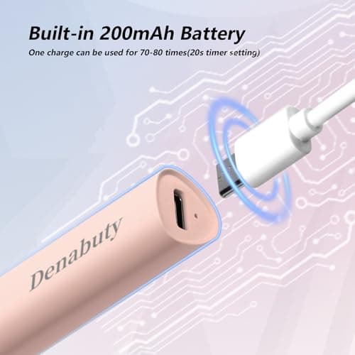 Lampe U V Ongles Gel, Denabuty Mini Lampe UV LED 3W Sans Fil, Séchoir à Ongles Efficace et Rapide Professionnel avec USB Rechargeable Portable pour Gel Pose Americaine, Vernis Semi Permanent Rose