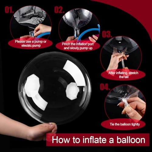 Bobo Balloons Lot de 20 ballons transparents à bulles pour ballons - 50cm - Ronds Clairs Ballons, cadeaux pour Noël, mariage, décoration de fête d'anniversaire?24 Pouces?