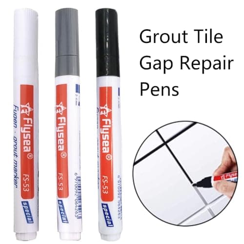 Stylo à Coulis, 6 Pièces Grout Pen, Stylo pour Coulis Tile Grout Stylos Restaurateur Jointoiement Stylo Réparation Marqueur Mur Salle De Bain Plancher Cuisine - Blanc