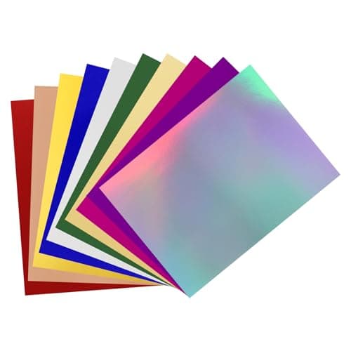 PATIKIL Feuilles de Carton Métallisé 12"x8.5", Lot de 10 Feuilles de Carton Réfléchissant de 10 Couleurs, 250gsm, pour Scrapbooking, Affiches, Bricolage, Cartes D'Invitation