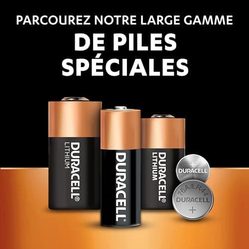 Duracell MN21 Pile alcaline 12V, lot de 2 ( A23 / 23A / V23GA / LRV08 / 8LR932 ), pour télécommandes, sonnettes de porte sans fil et systèmes de sécurité