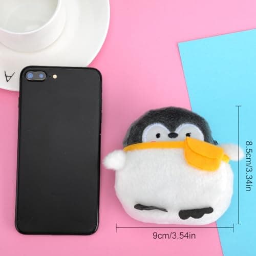 Mini Porte Monnaie,2 Pièces Mignon Petit Pochette Portefeuille avec Fermeture Eclair,Coin Porte Monnaie Enfant,Mini Porte Monnaie,Animaux Portefeuilles Pingouin-B