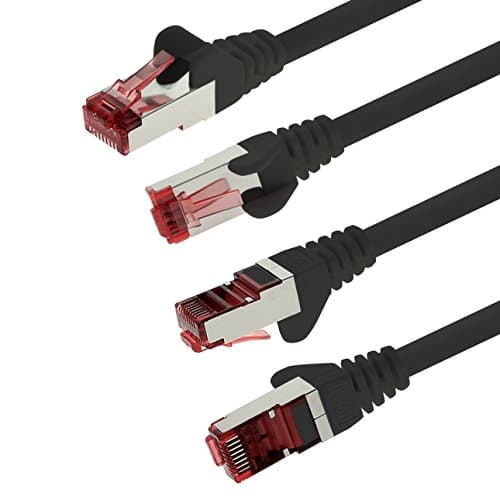 1aTTack.de 10x 0,5m - Câble patch câble réseau Cat 6 Cat6 RJ45 SFTP - noir