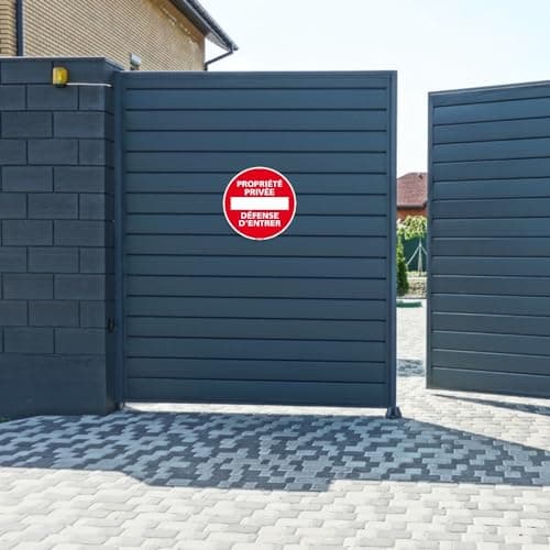 Panneau Propriété Privée Défense D'Entrer Aluminium 2 Mm - Diam. 250 Mm Signalisation Prépercée Avec Kit De Fixation Fabrication Française