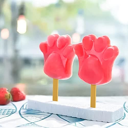 BSTCAR Lot de 50 bâtonnets de glace, en acrylique, réutilisables, pour bricolage, magnum, gâteau, glace, fabrication de desserts (doré)