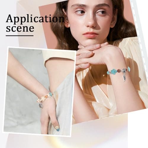 SUNNYCLUE 1 boîte 6 ensembles de Kit de Fabrication de Bracelets Océaniques, Perles de Tortue de Mer, Breloques en Forme D'Étoile de Mer, Perles en Bois, Perles D'Océan D'Été, Perles D'Animaux Marins,