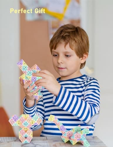 ROXENDA Casse Tete Serpent Magique 60 Pièces Magic Snake Snake Cube Magic Snake Cube Jeu de Casse-tête pour Fête, Sac Cadeau, Anniversaire et Fête Jouets pour Enfants Garçon Fille