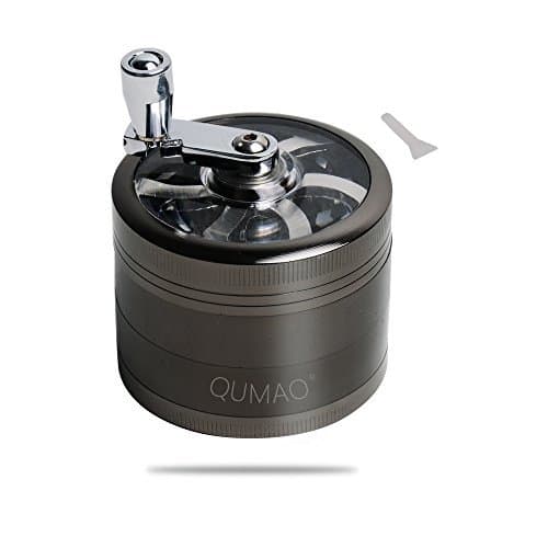 Grinder 6 * 6cm Grinder Moulin à Epicé en 4 pièces Broyeur pour Epices Herbes de Broyage (Noir)
