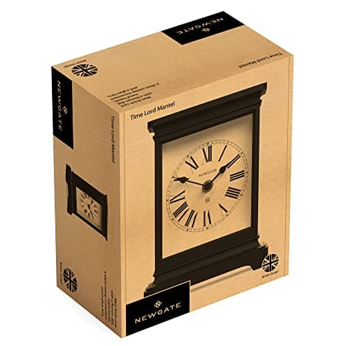 NEWGATE® Time Lord Mantel Clock - Complément Parfait pour Votre Chambre à Coucher - Bureau - Salon - Horloge Traditionnelle - Classique - Horloge de Bureau (Noir)