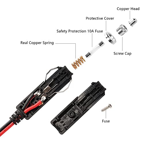YAODHAOD Rallonge de câble adaptateur allume-cigare 15 A vers connecteur solaire - 14 AWG - 1 m - Compatible avec le kit de panneau solaire 30 A 45 A - Outils pour charger les batteries de voiture