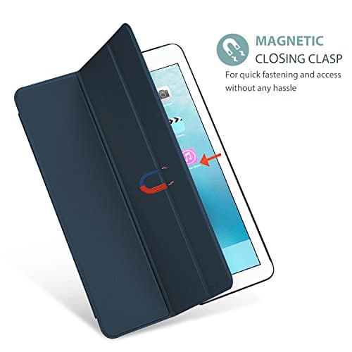 ProCase Coque pour iPad Air 3(10.5" 2019), iPad Pro 2(10.5" 2017), A2123 A2152 A2153 A2154 A1701 A1709 A1852, Housse Étui de Protection avec Support Fonction et Sommeil/Réveil Automatique-Bleu
