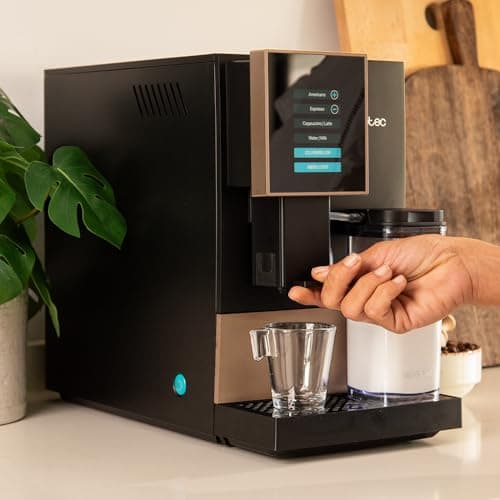 Cecotec Machine à Café Superautomatique Cremmaet Compactccino Black Rose, 19 bars, Réservoir à lait, Système Thermoblock, 5 niveaux de mouture, Réservoir à café 150g