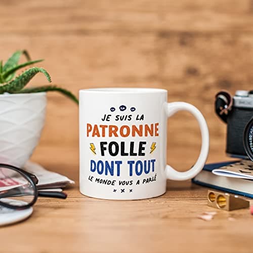 Mugffins Tasses pour PATRONNE - En Français - Cadeau original pour PATRONNE femme - Tout le monde vous a parlé - 11 oz / 330 ml