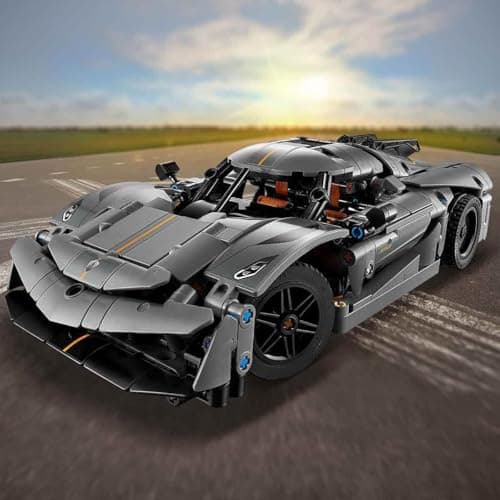 LEGO Technic Hypercar Koenigsegg Jesko Absolut Grise - Set de Construction - Véhicule pour Enfants - Maquette à Construire - Cadeau pour Les Passionnés de Sport Automobile 42173