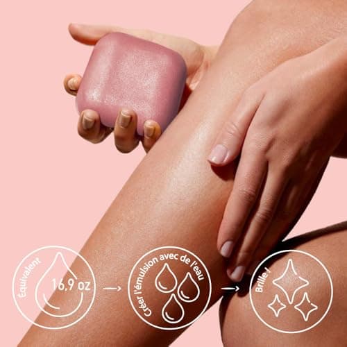 Senso Naturale Rose Gold Huile Bronzante Corps Solide Illuminatrice Crème pour le Corps Hydratante aux Paillettes Nourrissante et Parfumée pour les Femmes Néroli Crème de bronzage Vitamine E, Karité