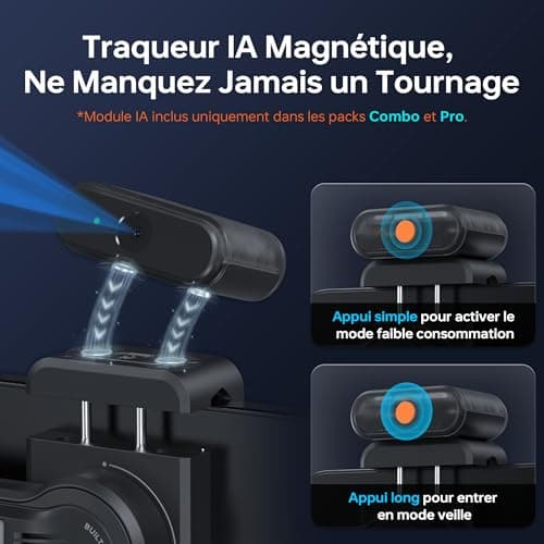 ZHIYUN Smooth-5S AI Combo[Officiel] Stabilisateur Smartphone, Handy Gimbal à 3 Axes, avec Trépied, AI Tracker, Stabilisateur Téléphone Portable, pour Vlog, Youtube, TikTok