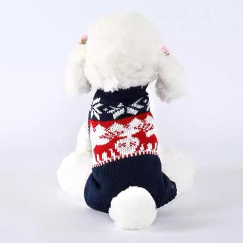 Pull de Noël pour Chien Pull-Overs pour Chiens, Déguisements de Noël Chien et Chat, Sweat pour Chien Pull Polaire Chien, Chaud et Léger, Texture Douce, élastique Facile à Porter, Couleurs Vives