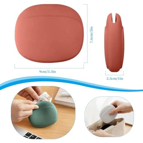 JJiaoLinin Mini Pochette, 4 Pièces Organisateur de Câble, étui pour Casque en Silicone, Petit étui de Rangement, pour Écouteurs Étui pour Écouteurs Mini Sac de Rangement Mini Boîte à Clés