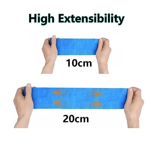 ANAMPION Bandage Autoadhésif, 5cm x 4.5m Bande Cohesive pour Les Humains Et Les Animaux, Bande Strapping Adhésif pour Gonflement Des Chevilles, Sports, Animaux (Noir, 24 Rouleaux)