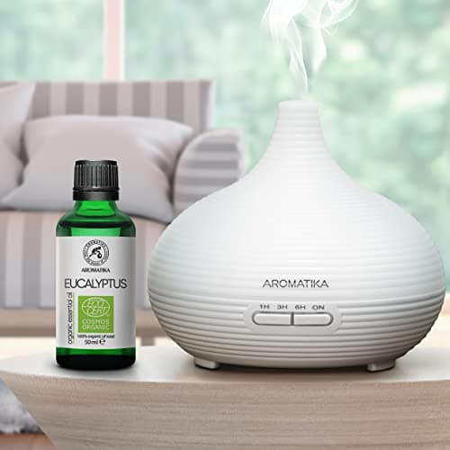 Huile d'Eucalyptus Bio 50 ml - Eucalyptus Globulus Organic - Huile Essentielle Bio - Huile d'Eucalyptus pour Diffuseur et Lampe Aroma - Huile de Sauna - Parfums d'Intérieur - Aromathérapie