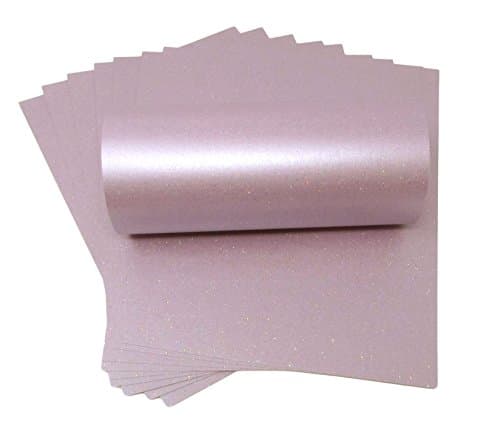 Carte format A4 couleur mauve pâle irisé brillant de qualité 300 g/m2 pour loisirs créatifs et fabrication de cartes