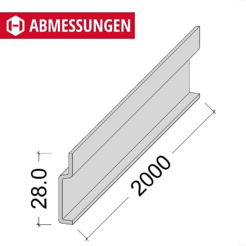 Gedotec Rail de Suspension | Rail de montage métallique de longueur 2000 mm | 1 Pièce - Rail mural sans vis | Acier Galvanisé | Charge admissible 240 kg | Pour armoires suspendues & cuisine