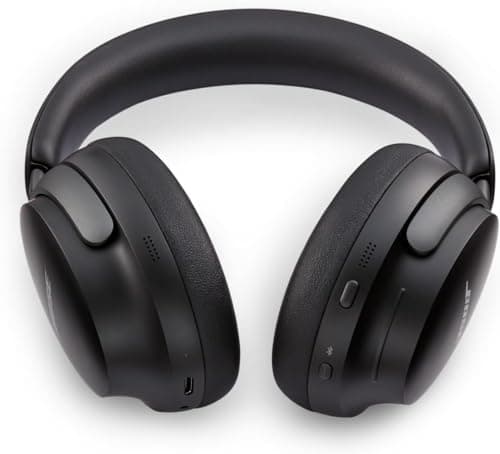 Bose QuietComfort Ultra Casque sans fil à réduction de bruit avec audio spatial, Casque supra-aural avec micro intégré, jusqu’à 24 h d’autonomie de la batterie, Noir