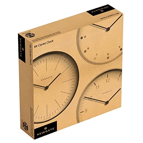 NEWGATE® Mr Clarke - Une Petite Horloge Murale Scandi avec Un boîtier en contreplaqué Moderne pour Le Salon/Salle à mangerHWD 28 x 28 x 4,5 cm (contreplaqué Clair et Cadran Arabe)