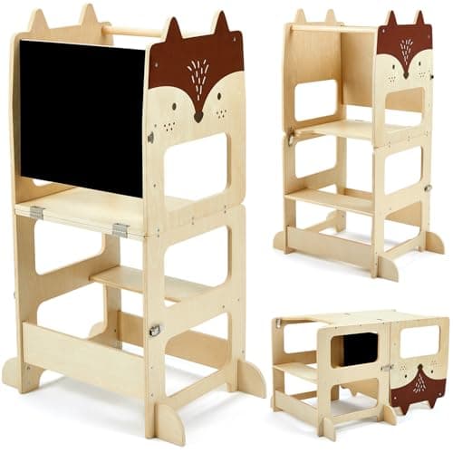 Labebe Tour d Observation Enfant Grande Taille, Tour Montessori 1-3 Ans, 3 in 1tour d'observation