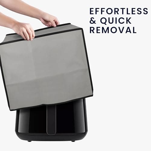 kwmobile Housse compatible avec Philips Essential Airfryer L housse - Housse de protection intégrale pour friteuse à chaud friteuse sans huile - gris clair
