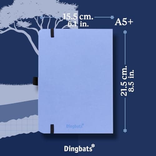 Dingbats* - Earth Carnet de Notes A5 Pointillé - Moyen, Couverture Rigide, Journal en Cuir PU - Fermeture élastique, Porte-stylo, Marque-page