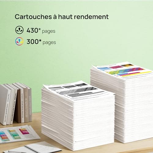 AIRLYSIS 302XL Cartouches d'encre Remplacement pour HP 302 XL Noir et Couleur pour HP DeskJet 3630 3632 3639 Envy 4520 4525 4527 OfficeJet 3831 3833 3830 (1 Noir, 1 Tri-Colore)