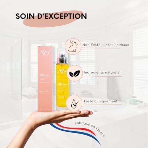 AYV Cosmetics - Elixir De Maracuja Naturel - Soin Anti imperfections - Hydrate, Protège et Apaise - Complexe Huiles Precieuses - Huile pour Visage Corps et Cheveux - FABRIQUÉ EN FRANCE - 100ml