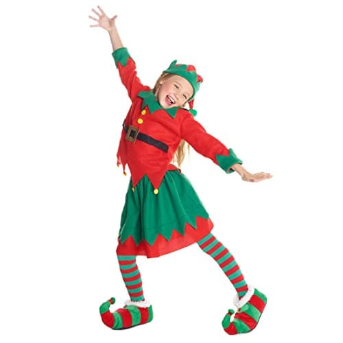 Morph Costume Lutin Enfant, Déguisement Noël, Tenue Lutin Fille, Costume Festif Enfant, L
