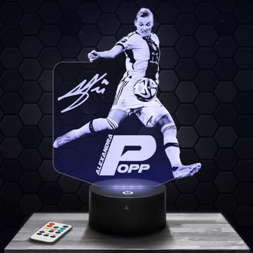 Lampe d'ambiance LED moderne A. Popp Foot Footballeuse France, idée cadeau deco Foot Lampe deco bureau salon homme Idée cadeau noel fan de A.Popp Foot Footballeuse France TOP