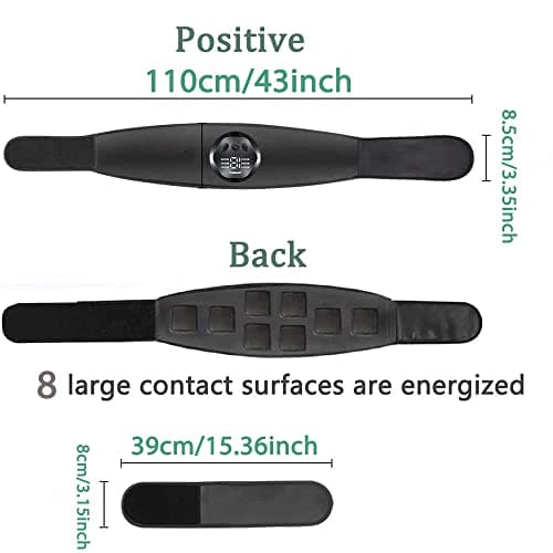 sielife Ceinture Electrostimulation Abdominale,Appareil Electrostimulation Musculaire, Abdos Musculation Appareil, Recharge avec USB et ne nécessite Pas de Tapis de Gel